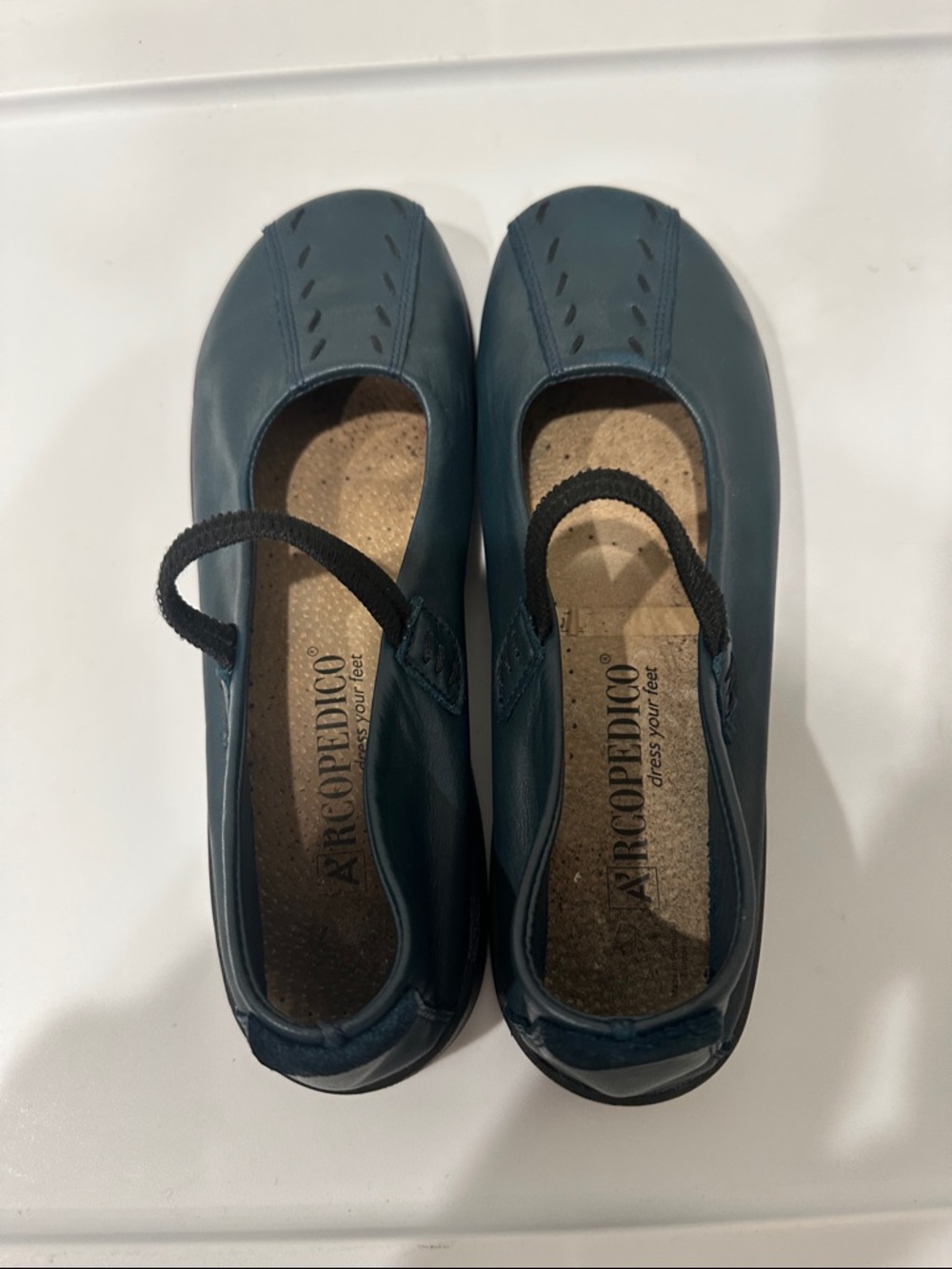 Arcopedico leather Shawna Mary Janes size 9 blue green flats comfort size 9